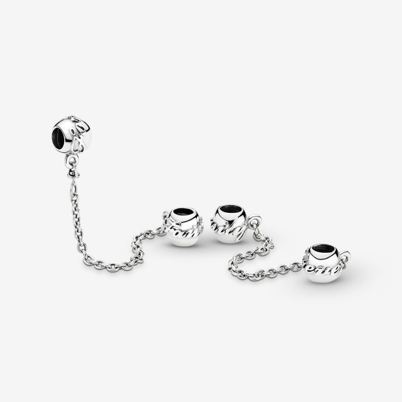 Sterling Silver Pandora Family Forever Safety Safety Chains | 0842975-XK