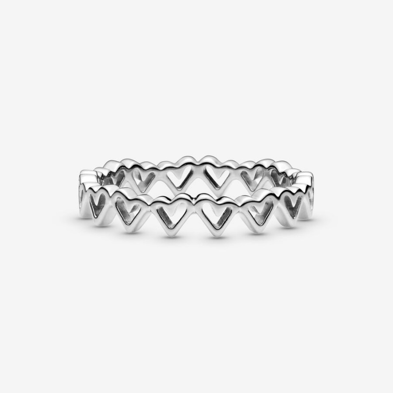 Sterling Silver Pandora Freehands Band Rings | 7324056-YZ