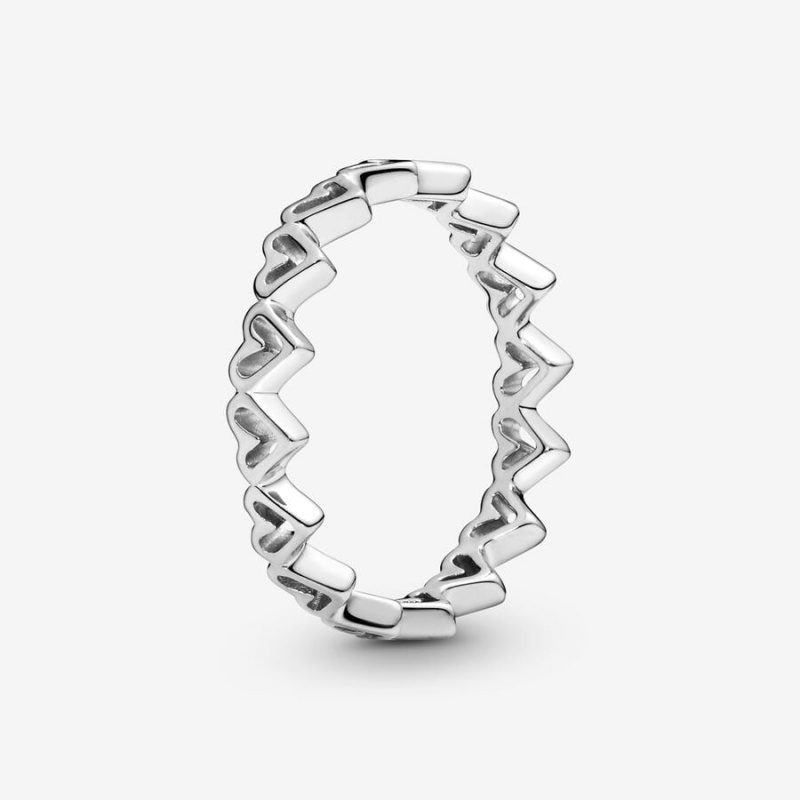 Sterling Silver Pandora Freehands Band Rings | 7324056-YZ