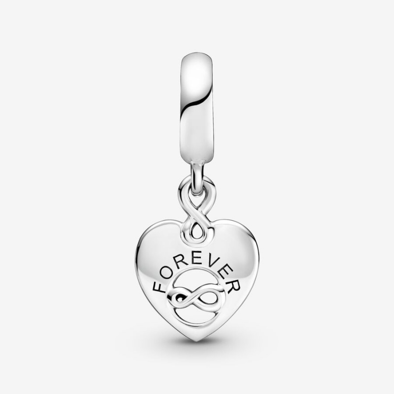 Sterling Silver Pandora Friends Forever Heart Dangle Dangle Charms | 1458269-FA