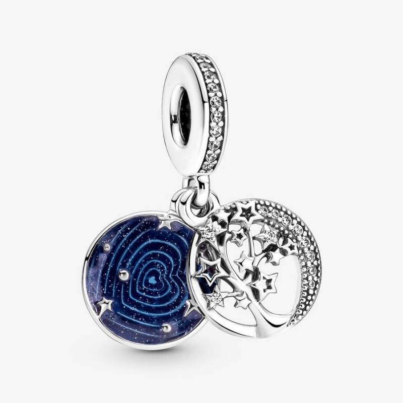 Sterling Silver Pandora Galaxy Moon Set, 19 Charm Holders | 4029816-YJ