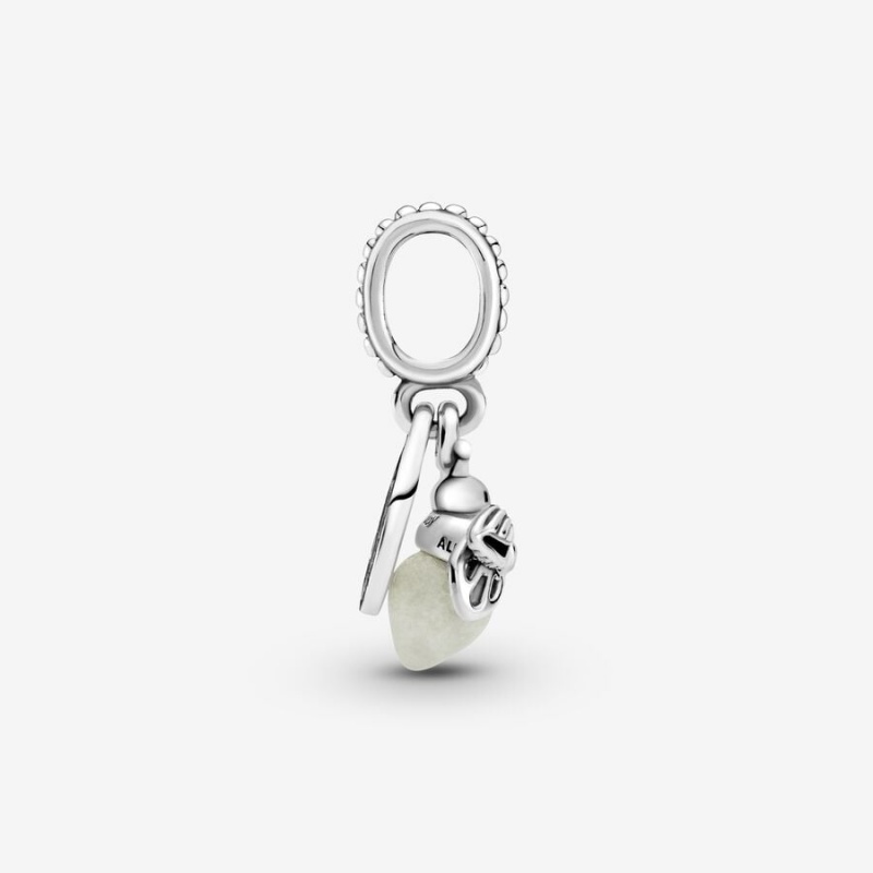 Sterling Silver Pandora Glow-in-the-dark Firefly Dangle Dangle Charms | 6378420-LO