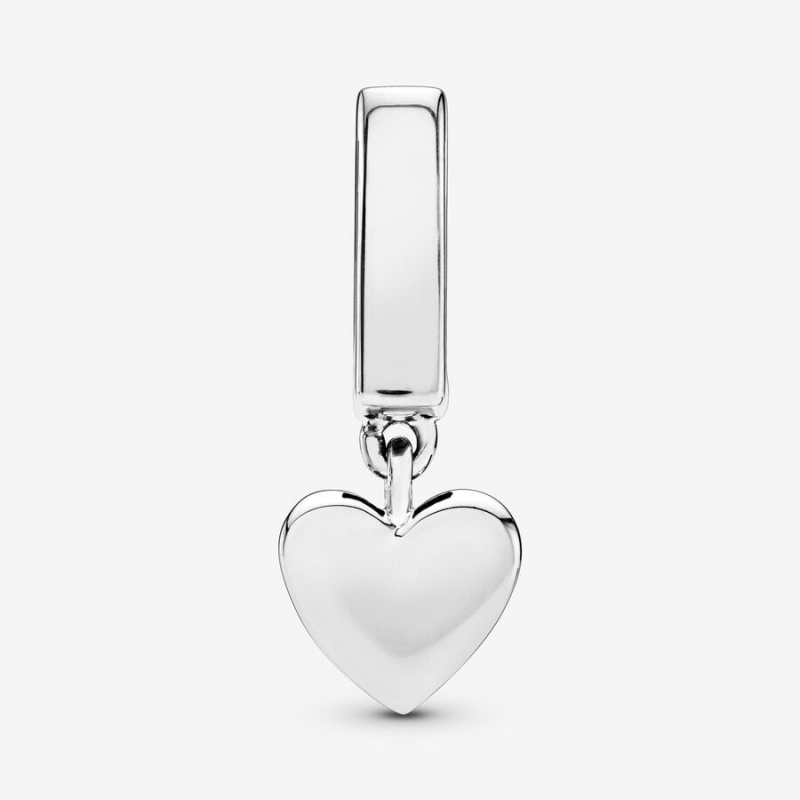 Sterling Silver Pandora Heart Dangle Clip Clips | 2045319-MT