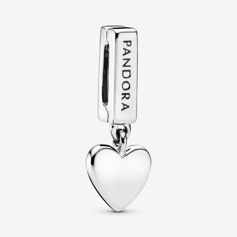 Sterling Silver Pandora Heart Dangle Clip Clips | 2045319-MT