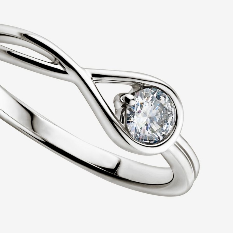 Sterling Silver Pandora Lab-created Diamond Styled Sets | 0728619-AK