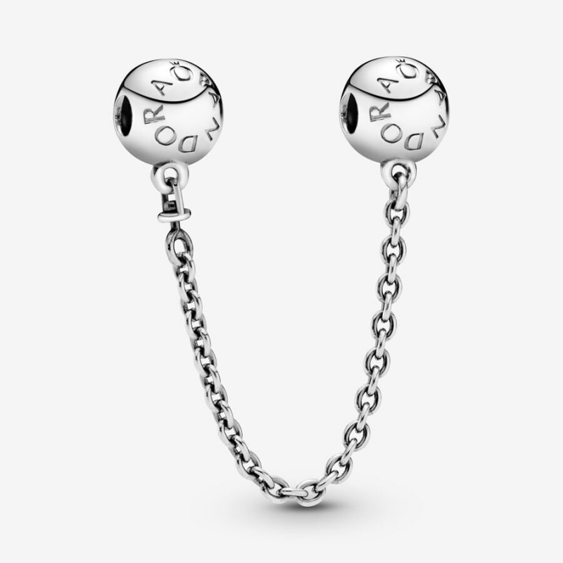 Sterling Silver Pandora Logo Safety Safety Chains | 4926158-HM