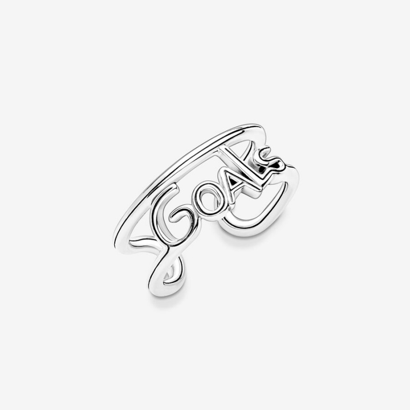 Sterling Silver Pandora ME Goals Open Statement Rings | 3601295-VJ