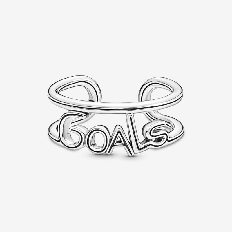 Sterling Silver Pandora ME Goals Open Statement Rings | 3601295-VJ