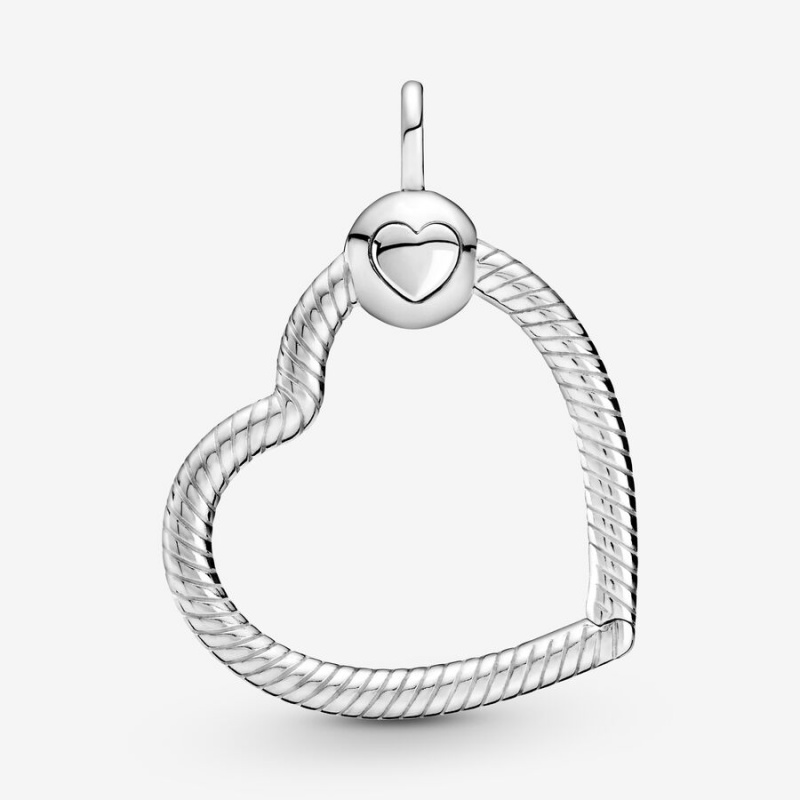 Sterling Silver Pandora Moments Heart Charm Holders | 5763810-PM