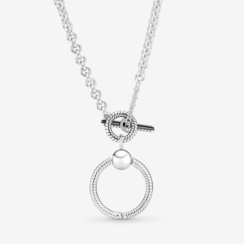 Sterling Silver Pandora Moments O T-bar Charm Pendants | 1970842-FH