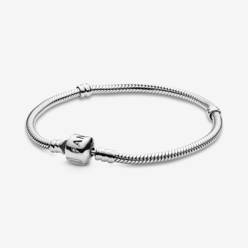 Sterling Silver Pandora Moments Snake Charm Bracelets | 8639045-PL