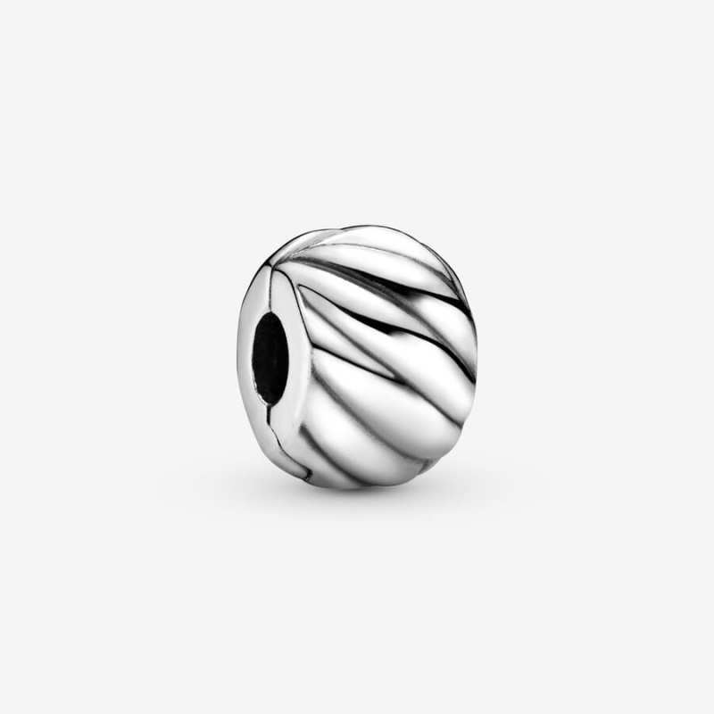 Sterling Silver Pandora Polished Feathered Clip Clips | 1926740-DG