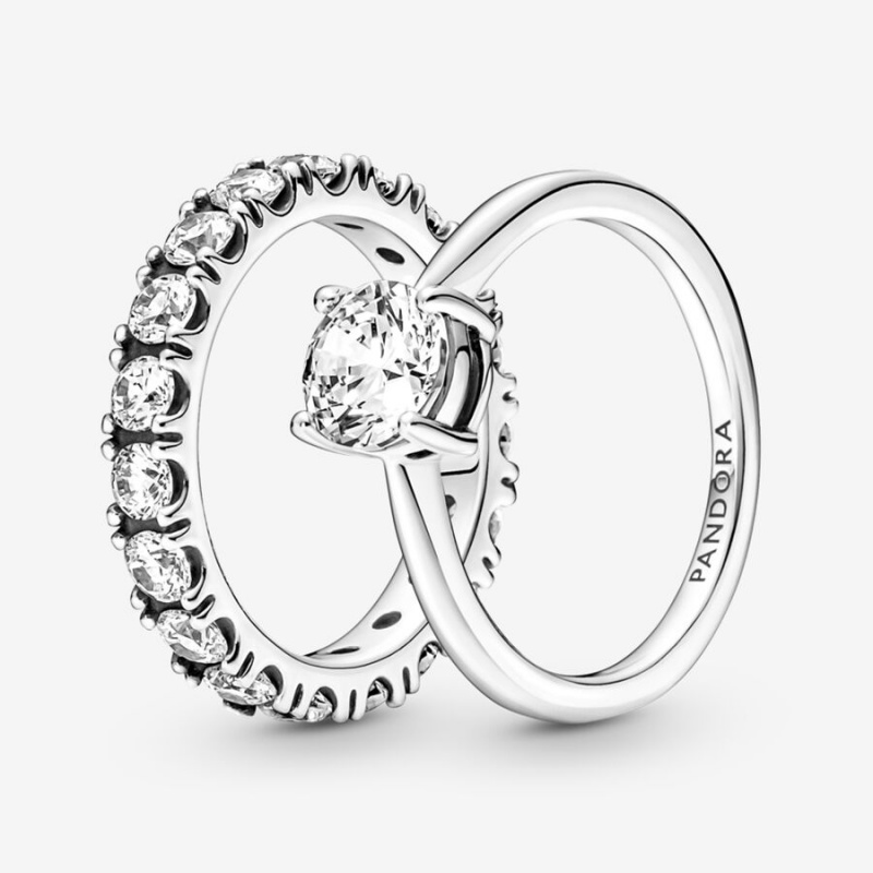 Sterling Silver Pandora Ring Sets | 1629485-BX