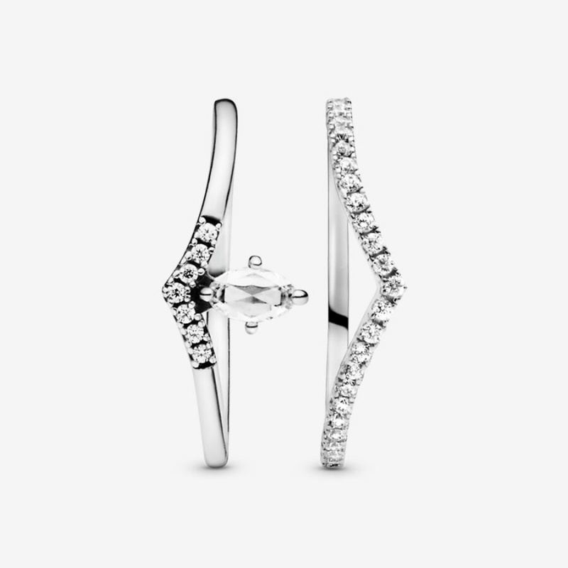 Sterling Silver Pandora Ring Sets | 2890176-NT