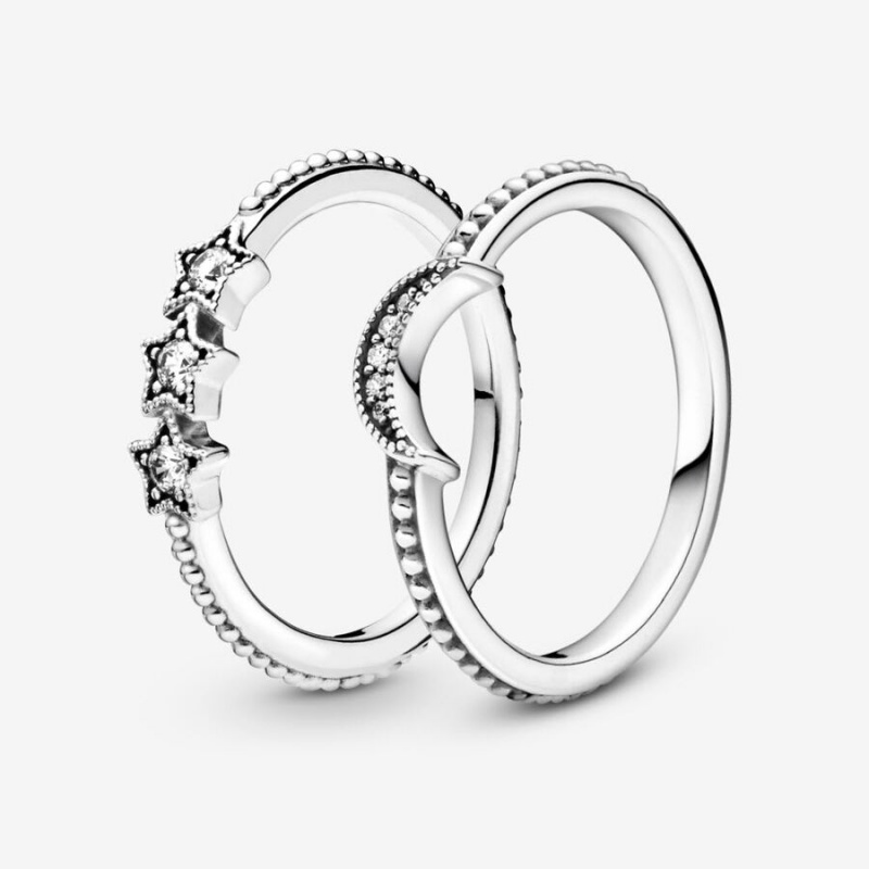 Sterling Silver Pandora Ring Sets | 6903287-UA