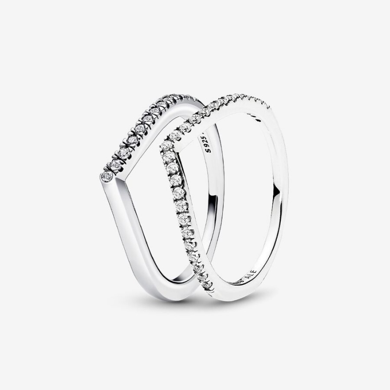 Sterling Silver Pandora Ring Sets | 8210459-AW