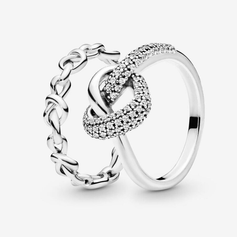 Sterling Silver Pandora Ring Sets | 9207614-KE