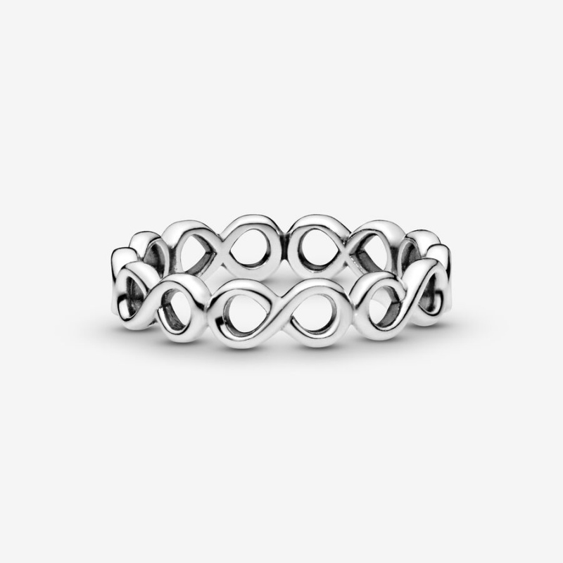 Sterling Silver Pandora Simple Infinity Band Rings | 7951628-KS