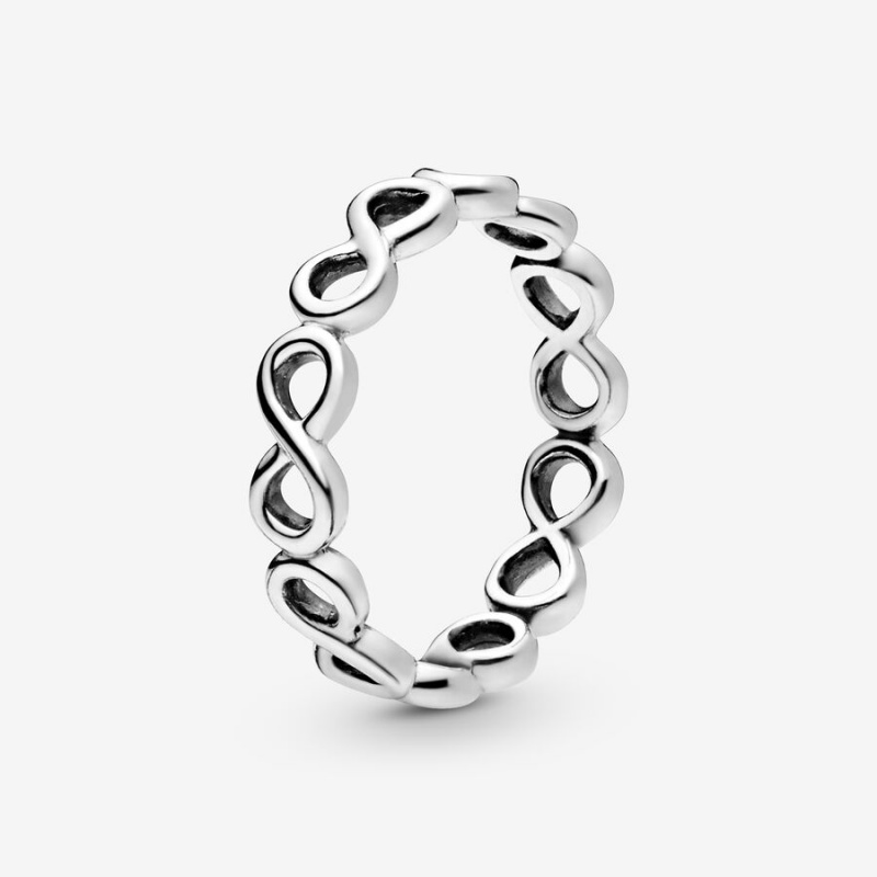 Sterling Silver Pandora Simple Infinity Band Rings | 7951628-KS