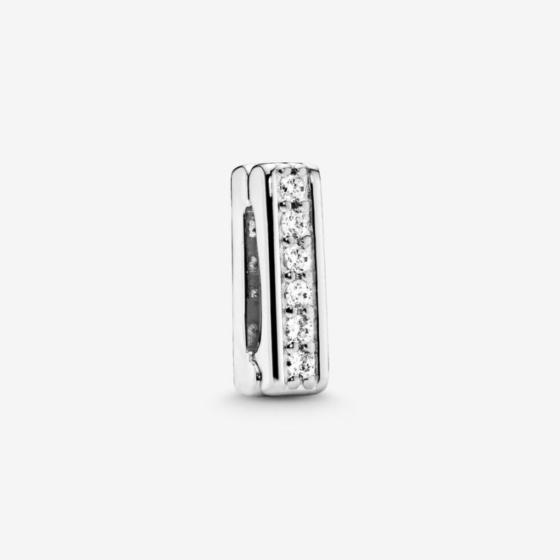 Sterling Silver Pandora Sparkling Clip Clips | 7312984-WZ