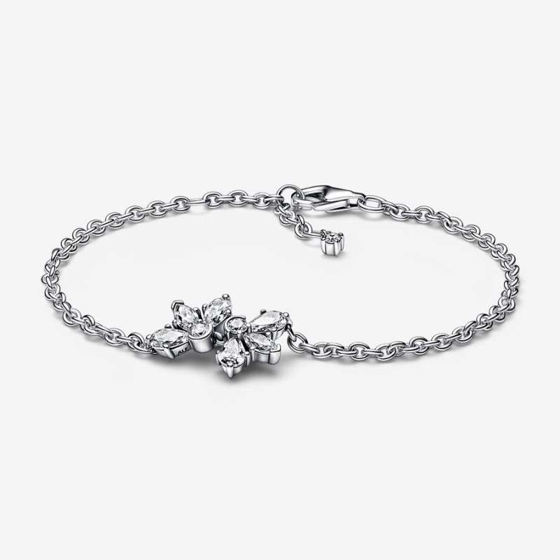 Sterling Silver Pandora Sparkling Herbarium Cluster Non-charm Bracelets | 7159623-HL