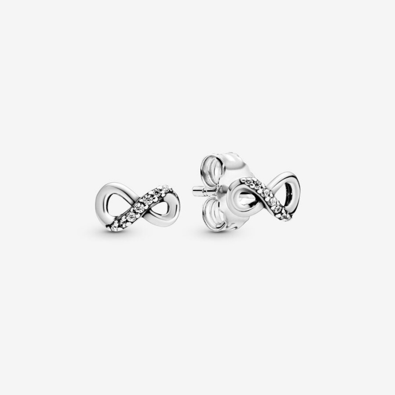 Sterling Silver Pandora Sparkling Infinitys Stud Earrings | 1926758-OT