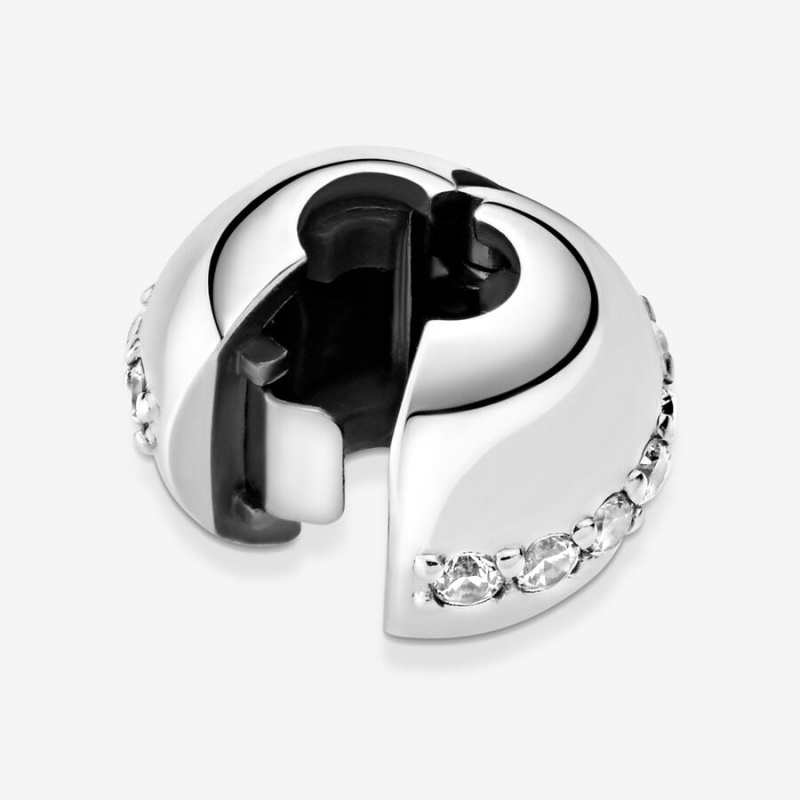 Sterling Silver Pandora Sparkling Line Clip Clips | 9071324-QG