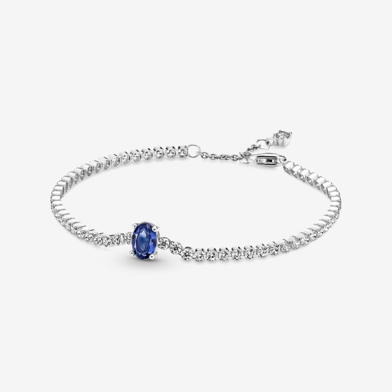 Sterling Silver Pandora Sparkling Pavé Tennis Non-charm Bracelets | 0367485-ID