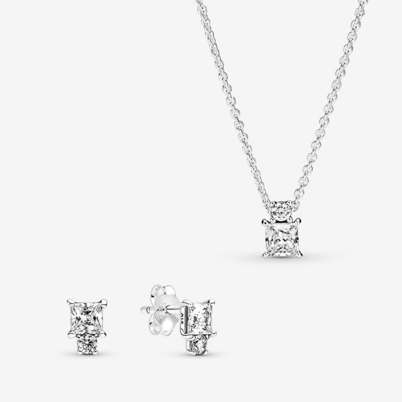 Sterling Silver Pandora Sparkling Snowflake Pendant Necklace Pendant Necklaces | 5381702-OD