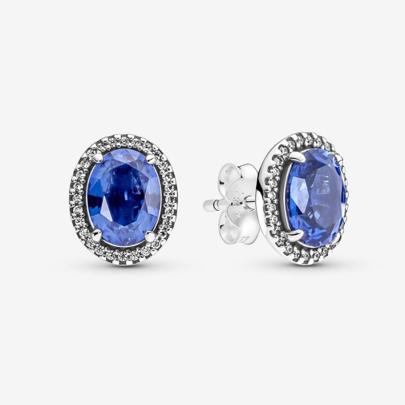 Sterling Silver Pandora Sparkling Statement Halos Stud Earrings | 3481062-LK