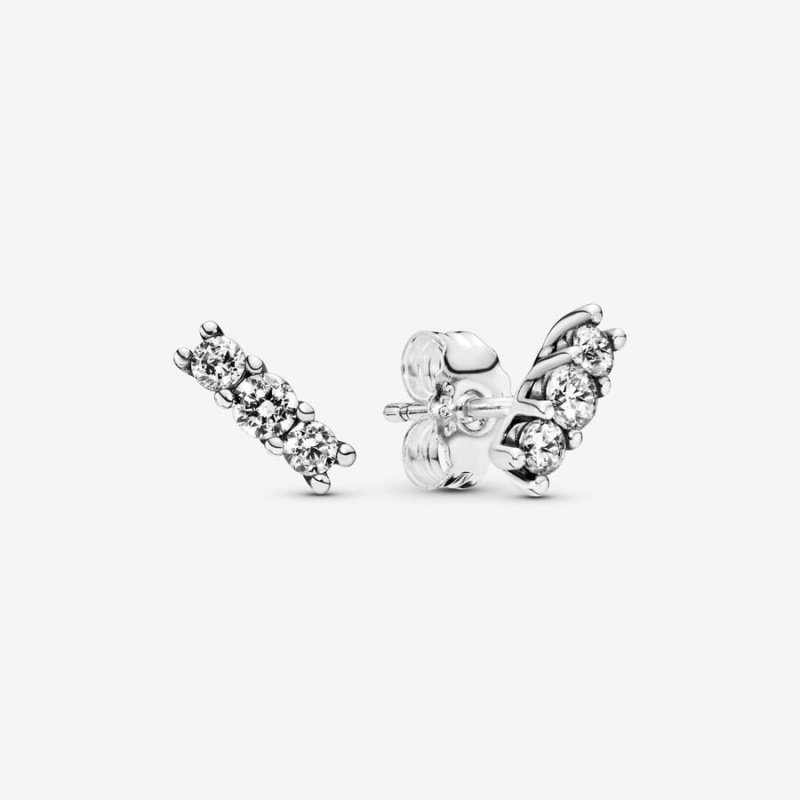 Sterling Silver Pandora Sparklings Stud Earrings | 0217846-JV