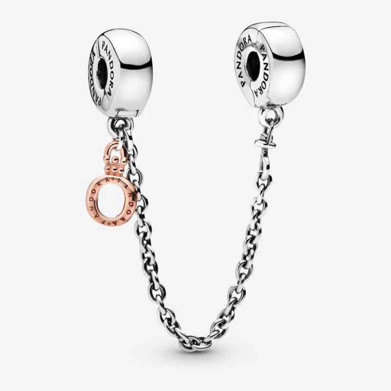 Two-tone Pandora Dangling Crown O Safety Safety Chains | 3160842-EQ