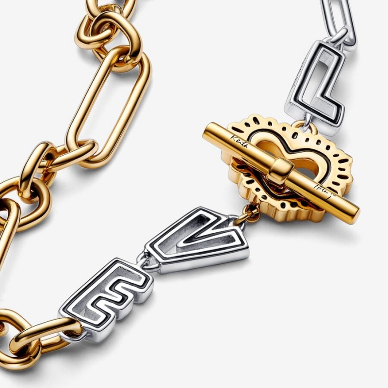 Two-tone Pandora Keith Haring x Two-tone Love Links Link Bracelets | 6097834-XA