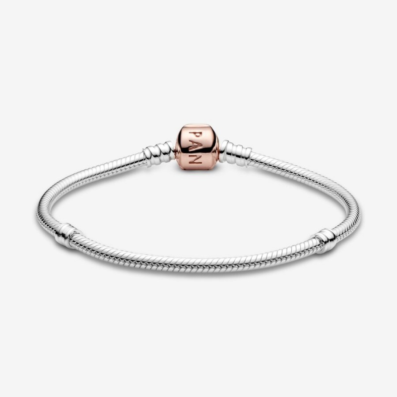 Two-tone Pandora Moments Snake Chain Bracelets | 4691072-JQ