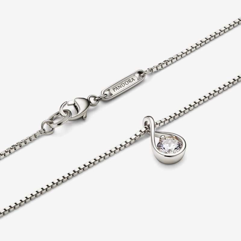 White Gold Pandora Brilliance 0.25 ct tw Necklaces | 0521476-BZ