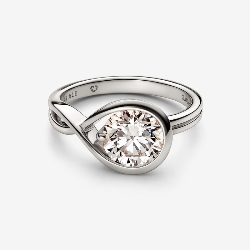 White Gold Pandora Brilliance 2.00 ct tw Rings | 6839521-TR